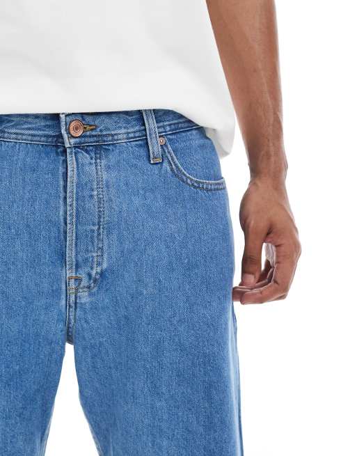Jack & Jones - Tony - Losvallende denim short in middenblauw, 5 van 5