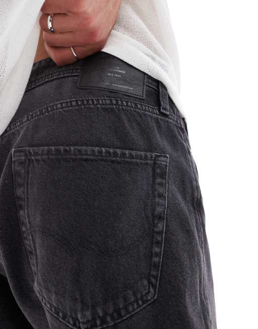 Jack & Jones - Tony - Losvallende denim short in zwart met wassing, 2 van 5