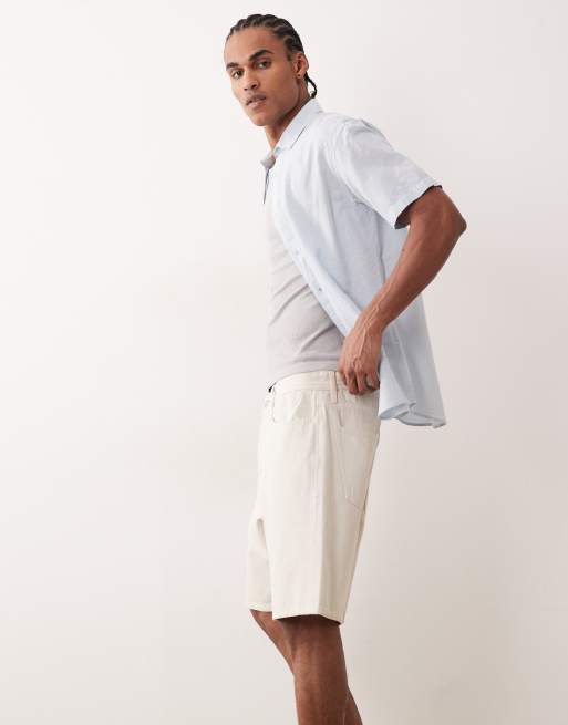 Jack & Jones Tony painter shorts in cream, 3 of 5