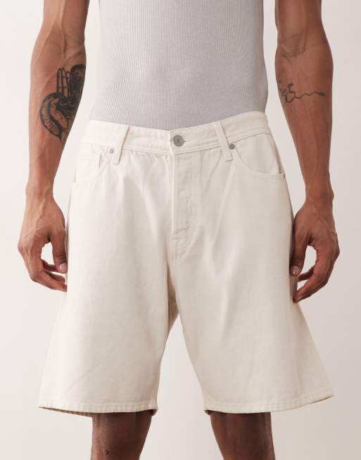 Jack & Jones Tony painter shorts in cream, 5 of 5