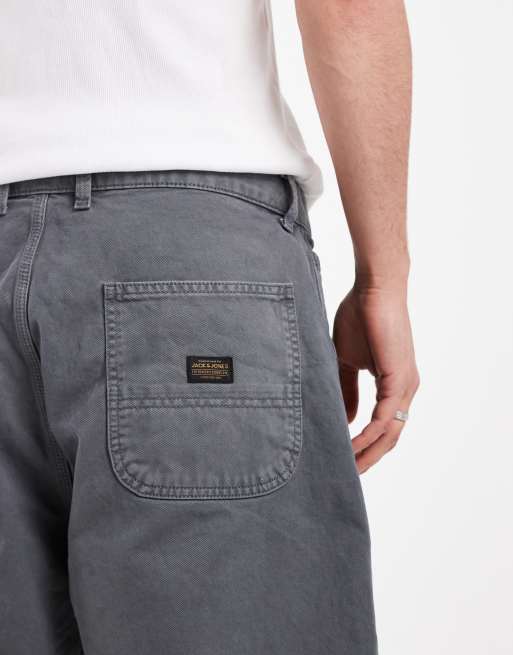 Jack & Jones Tony painter shorts in grey, 4 of 5