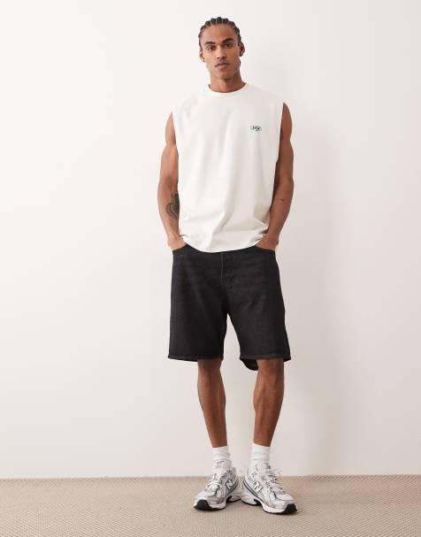 Pantaloncini corti da uomo, con tasche, estivi, per il tempo libero, in vita elasticizzata, per la spiaggia, da uomo, corduroy, comodi, per il tempo libero, corti e leggeri, giallo., XXL