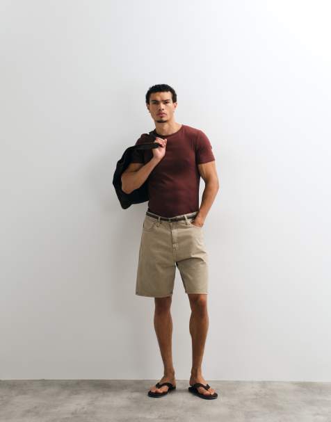 Jack & Jones - Tony - Pantaloncini di jeans ampi beige - view 1
