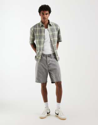 Jack & Jones - Tony - Short ample en jean - Gris