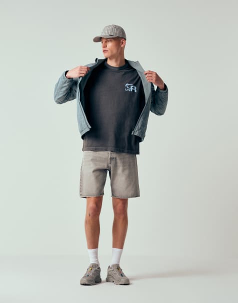 Jack & Jones – Tony – Szare szorty jeansowe o luźnym kroju - view 1