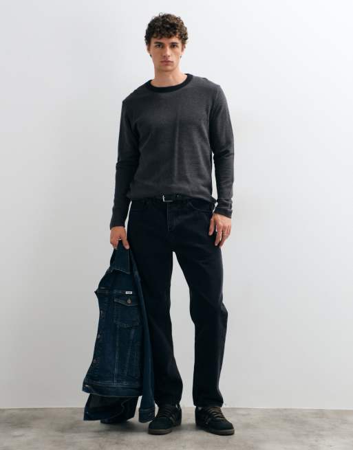 Jack & Jones top a maniche lunghe a righe nere, 4 di 5