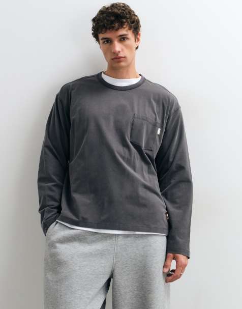 Jack & Jones top de manga larga en gris lavado - view 1