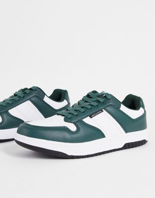 Jack & Jones trainer in green and white
