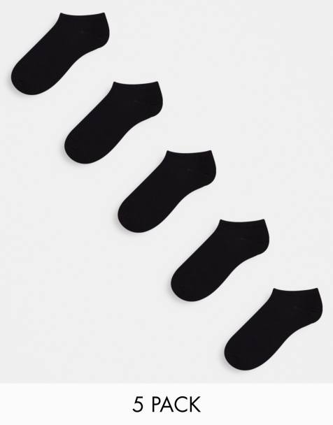 Jack & Jones trainer socks 5 pack in black - view 1