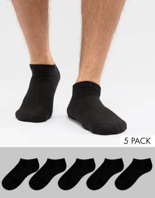 Jack & Jones Jack & Jones trainer socks 5 pack in black