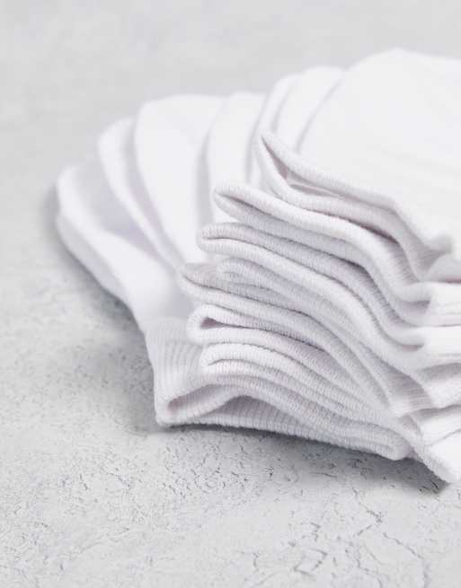 Jack & Jones trainer socks 5 pack in white, 3 of 4