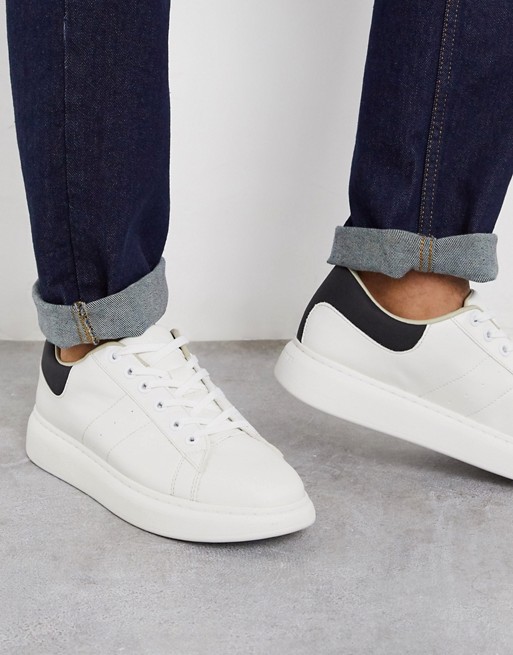Jack & Jones trainers with chunky sole in white