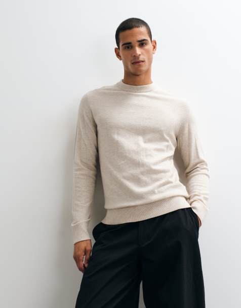 Jack & Jones tröja i ullmix i beige - view 1