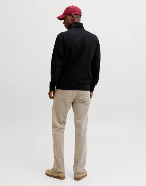 Jack & Jones tröja med halv dragkedja i svart, 2 av 7