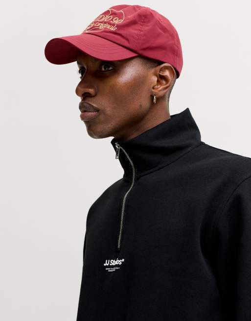 Jack & Jones tröja med halv dragkedja i svart, 6 av 7