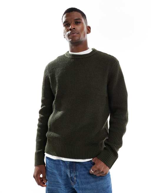 Jack & Jones - Trui met ronde hals in donkergroen