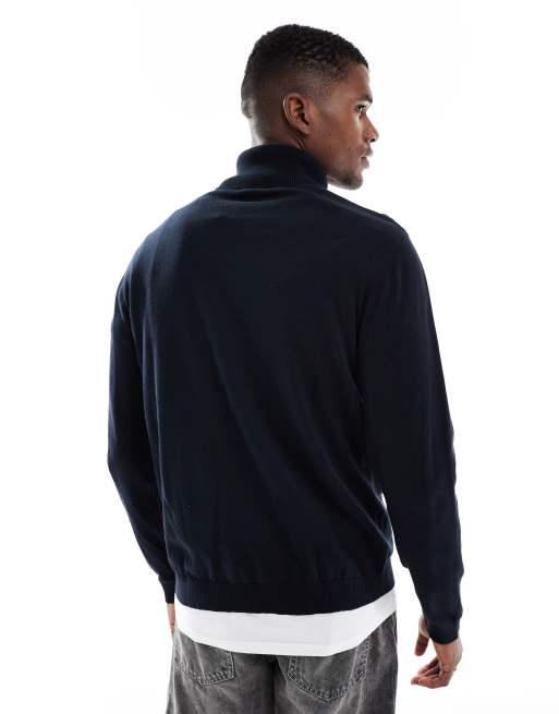 Jack & Jones turtleneck sweater in navy blue, 3 of 5