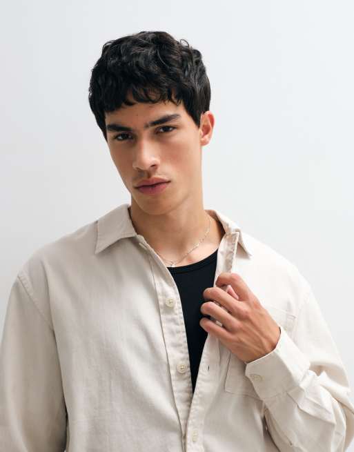Jack & Jones twill-overshirt i off white, 5 av 5