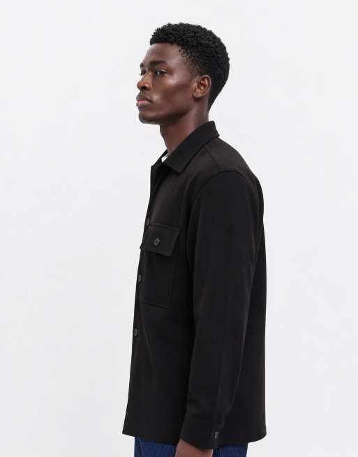Jack & Jones twill overshirt in black, 8 of 10