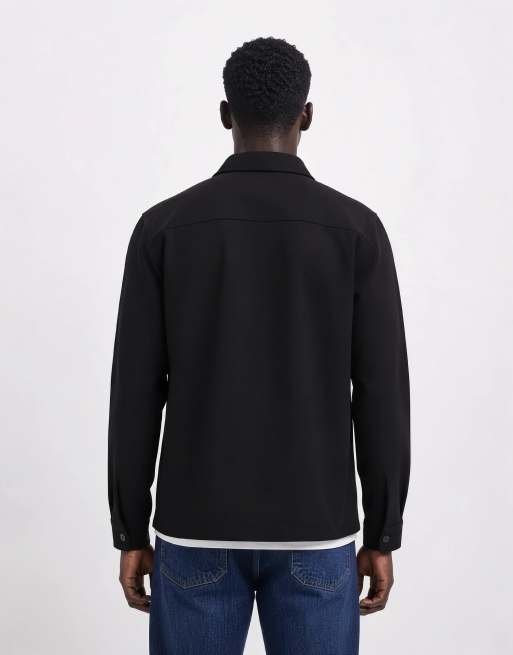 Jack & Jones twill overshirt in black, 9 of 10