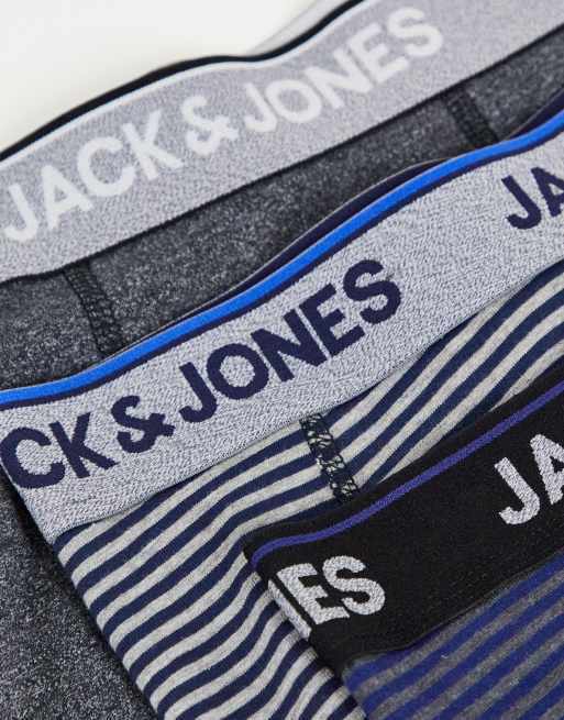 Jack & Jones – Unterhosen mit melierten Streifen und Logo im 3er-Pack, 2 von 4