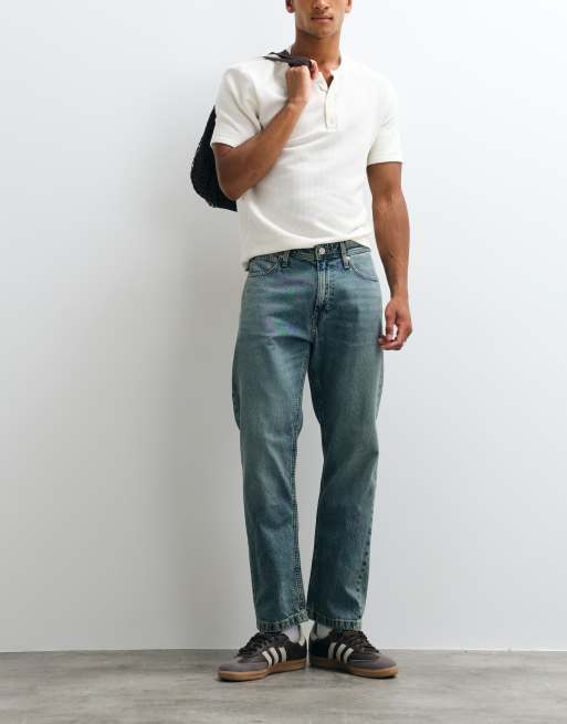 Jack & Jones - vaqueros Chris rectos en azul lavado, 3 de 5