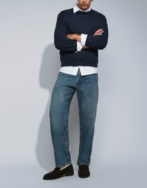 Jack & Jones - vaqueros Eddie de corte holgado en lavado azul medio, 5 de 5