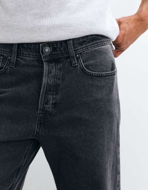 Jack & Jones - vaqueros Ted rectos holgados en lavado negro, 4 de 5