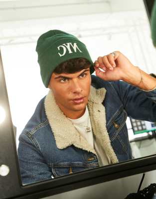 Jack & Jones Varsity Beanie In Green