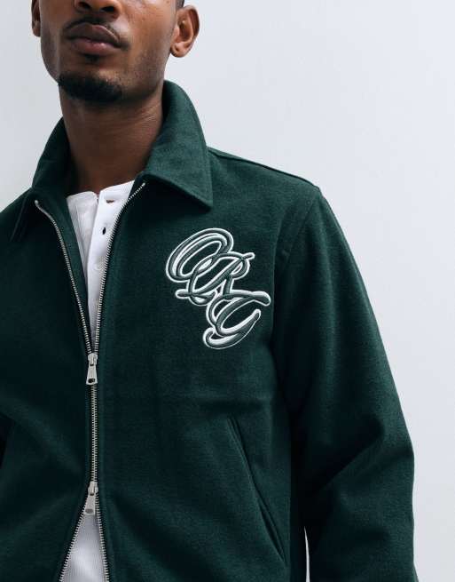 Jack & Jones varsity bomberjacka i skogsgrön, 4 av 5