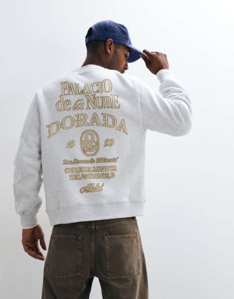 Jack & Jones varsity logo sweatshirt in lichtgrijs - view 1
