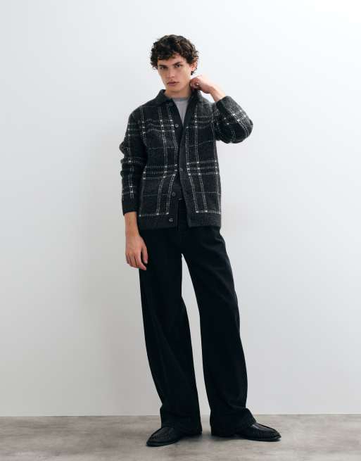 Jack & Jones vest met knoopsluiting en grijze ruit, 2 van 5