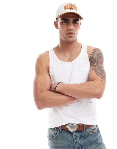 Jack & Jones vest with pocket in white - view 1