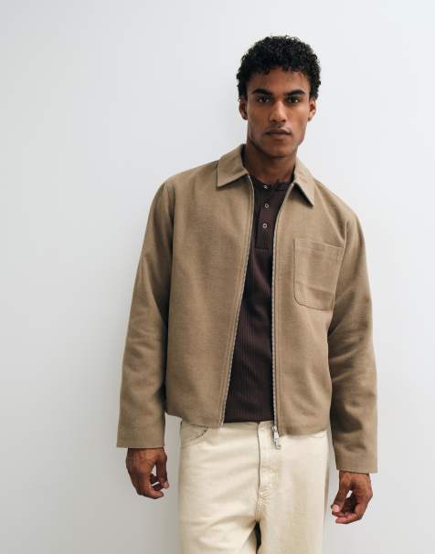 Jack & Jones veste courte à double zip beige - view 1