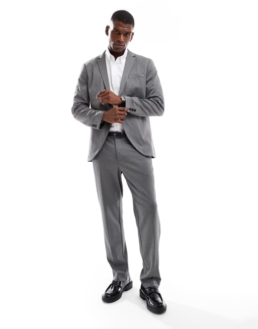 Jack & Jones - Veste de costume ajustée en jersey - Gris, 4 de 5