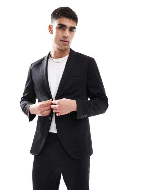Jack & Jones - Veste de costume ajustée en jersey - Noir - view 1
