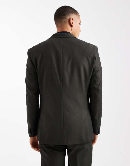 Jack & Jones - Veste de costume standard en laine mélangée - Vert foncé, 3 de 5