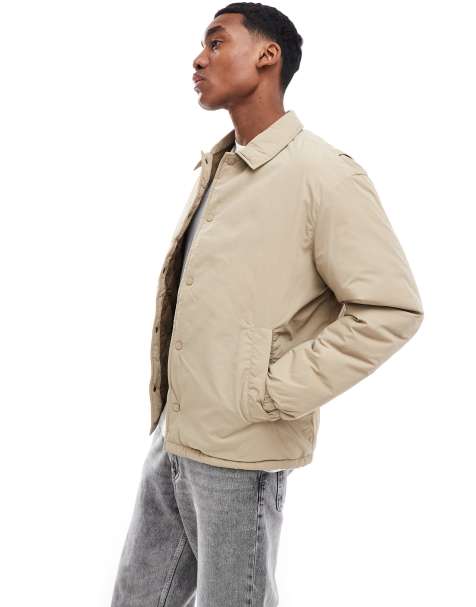 Jack & Jones - Veste d'entraîneur boutonnée en nylon - Beige - view 1