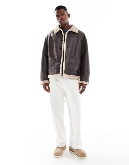Jack & Jones - Veste en imitation peau de mouton - Marron, 2 de 5