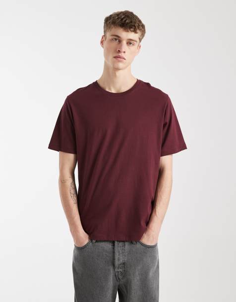 Jack & Jones – Vinröd t-shirt i oversize - view 1