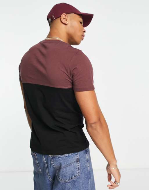 Jack & Jones – Vinröd t-shirt med rund halsringning och logga, 4 av 4