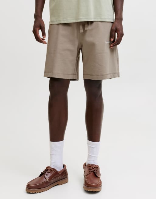 Jack & Jones - Vintage-kakifarvede sweat-shorts