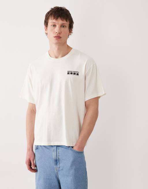 Jack & Jones – Vit t-shirt med bonsaitryck baktill, 3 av 5