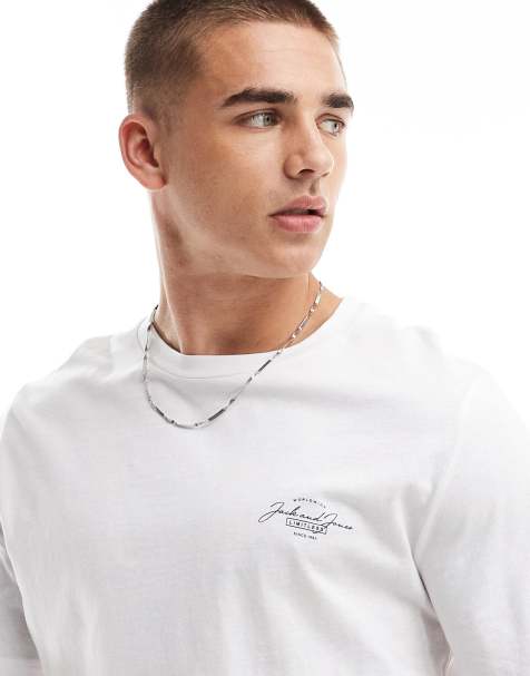 Jack & Jones – Vit t-shirt med textlogga - view 1