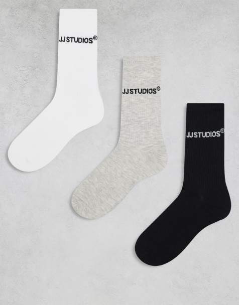 Jack & Jones – Vita och flerfärgade sportstrumpor, 3-pack - view 1