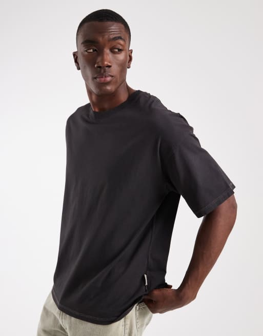 Jack & Jones washed t-shirt in charcoal, 2 of 5