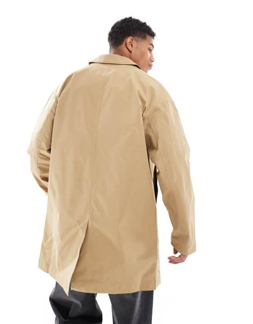 Jack & Jones – Wasserabweisender Regenmantel in Camel, 4 von 4