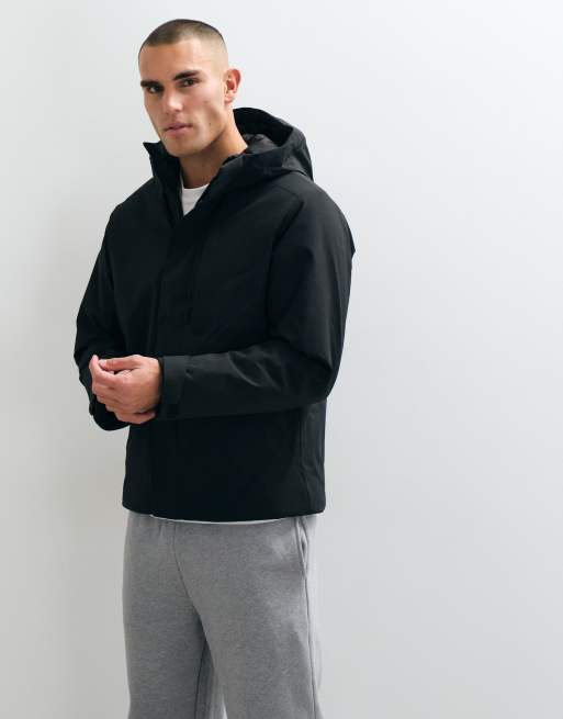 Jack & Jones waterproof utility jacket in black, 3 of 5