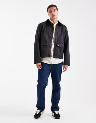 Jack & Jones Wax Jacket In Black