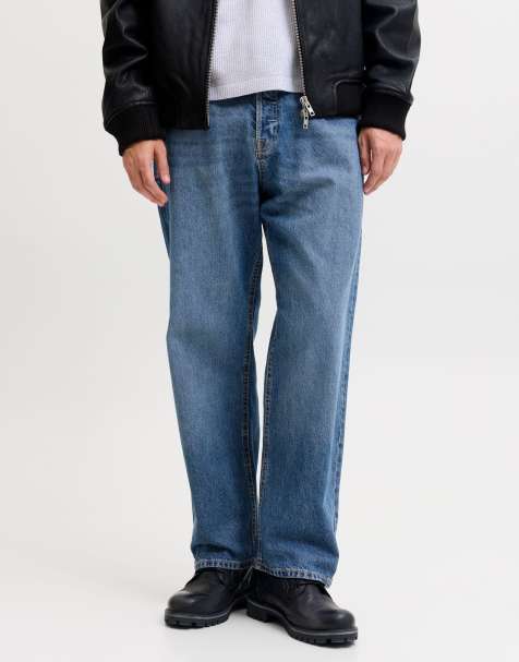 Jack & Jones – Weit geschnittene Jeans aus blauem Denim - view 1